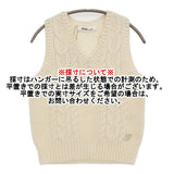 Bilitis dix-sept ans 新品 Cable Knit Vest サイズ36 定価33000円 2914-641 ケーブルニット ベスト 24AW オフホワイト レディース ビリティス ディ セッタン【中古】6-1016T♪#