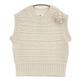 Bilitis dix-sept ans 新品 Hand Knit Vest 定価38500円 ハンドニット ウール ベスト 24AW アイボリー レディース ビリティス ディ セッタン【中古】6-1016T♪