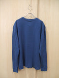 Name. NMCU-18AW-003 HONEYCOMB MESH CREW NECK 長袖メッシュカットソー サイズ1 ブルー メンズ ネーム【中古】0-0515S♪