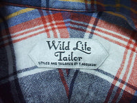 Adam et Rope WILD LIFE TAILOR サイズＭ チェック柄 半袖シャツ  白、赤、紺 メンズ アダムエロペ/ワイルドライフテーラー【中古】0-0824S▲