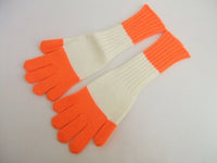 EZ DO by EACH TIME 新品 Border Gloves サイズS 手袋 オレンジ ホワイト メンズ イーチタイム【中古】1-0311T♪