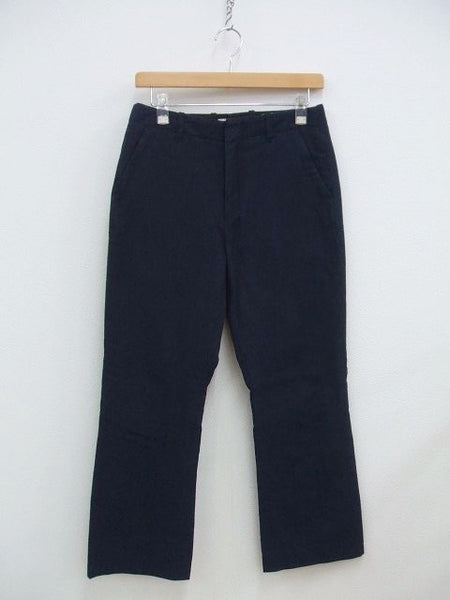 Jieda GABARDINE FLARE SLACKS BLUE スラックスパンツ ネイビー サイズ0 ジエダ 定価32000円【中古】1-0928T♪