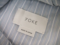 YOKE/SLEEVE SHIRRING SHIRTS DRESS/ストライプワンピース/ライトブルー/サイズ1/ヨーク/定価42000円【中古】【レディース】1-0708M♪