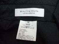 BEAUTY&YOUTH UNITED ARROWS ウィンドウペン サキソニー 2P ビッグシルエット パンツ ネイビー ビューティアンドユース【中古】1-1206T♪