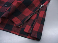 SOPHNET./Timberland FLANNEL CHECK SIDE ZIP SHIRT ネルシャツ サイドジップ レッド ブラック メンズ ソフネット/ティンバーランド【中古】2-0107T♪