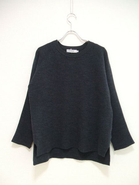 nonnative DWELLER SWEATER WOOL YARN WAFFLE チャコール ニット カットソー セーター チャコールグレー メンズ  ノンネイティブ【中古】2-0124T▲