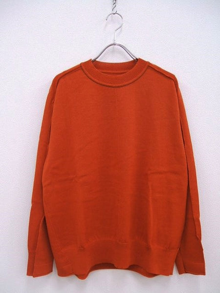 WRAPINKNOT 新品 定価26000円 WK20W-PO01M High gauge Knit サイズ2 ニット オレンジ メンズ  ラッピンノット【中古】2-0219T♪