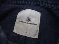 uniform experiment DAMAGED DENIM B.D SHIRT 長袖シャツ ブルー メンズ ユニフォームエクスペリメント【中古】2-0407M♪