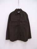 Deadwood 新品 SHORELINE SHIRT SUEDE サイズM リサイクルレザー 長袖シャツ ブラウン メンズ デッドウッド【中古】2-1012T♪