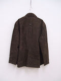 Deadwood 新品 SHORELINE SHIRT SUEDE サイズM リサイクルレザー 長袖シャツ ブラウン メンズ デッドウッド【中古】2-1012T♪