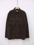 Deadwood SHORELINE SHIRT SUEDE 新品タグ付 レザー スエード S 長袖シャツ ブラウン メンズ デッドウッド【中古】2-0822T∞