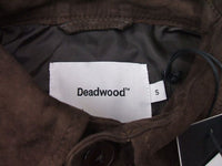 Deadwood SHORELINE SHIRT SUEDE 新品タグ付 レザー スエード S 長袖シャツ ブラウン メンズ デッドウッド【中古】2-0822T∞