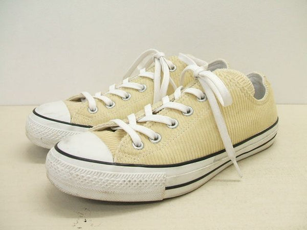 CONVERSE ALL STAR 100 CORDUROY OX US8 26.5 スニーカー アイボリー レディース コンバース【中古】2-0327G∞