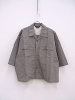 UNUSED US1806 glen check short sleeve shirt グレンチェック 半袖シャツ グレー メンズ アンユーズド【中古】2-0515S♪