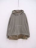 WELLDER 新品 定価35200円 WM21ACS01 LAYERED HOODED GREIGE サイズ3 パーカー グレージュ メンズ ウェルダー【中古】2-0417T♪