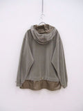 WELLDER 新品 定価35200円 WM21ACS01 LAYERED HOODED GREIGE サイズ3 パーカー グレージュ メンズ ウェルダー【中古】2-0417T♪