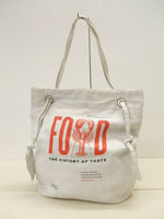 COMME des GARCONS JUNYA WATANABE MAN PAUL FREEDMAN FOOD The History of Taste プリントトートバッグ グレー メンズ コムデギャルソンジュンヤワタナベマン【中古】2-0430G∞