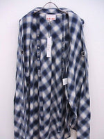 ORIMI NEW GRUNGE LONG SHIRT BL 定価45100円 新品 長袖シャツ ブルー ホワイト メンズ オリミ【中古】2-0706M♪