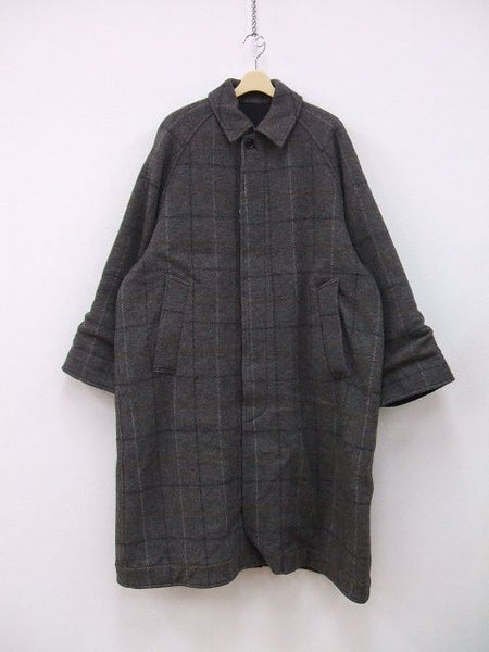 YOKE REVERSIBLE KNIT BAL COLLAR COAT 新品タグ付 リバーシブル コート グレー メンズ ヨーク【中古】2-1107A∞