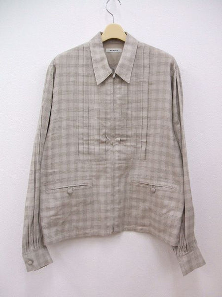 MATSUFUJI 新品未使用品 定価44000円 21AW M213-0301 FLANNEL CHECK PLEATS JACKET サイズ3 ジャケット ベージュ系 多色 メンズ マツフジ【中古】2-1018T☆