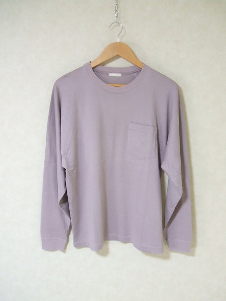 ULTERIOR SUVIN COTTON L/S POCKET TEE スビンコットンロングカットソー サイズ3 長袖Ｔシャツ ライトパープル メンズ アルテリア【中古】2-0823M△