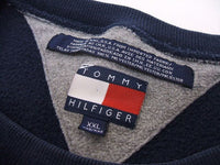 TOMMY HILFIGER 古着 フリーストレーナー スウェット ネイビー メンズ トミーヒルフィガー【中古】2-1004T♪