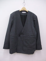 Quwagi 新品未使用品 定価61600円 QG Asymmetry Jacket サイズ40 ジャケット グレー メンズ クワギ【中古】2-0903T☆