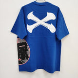 BEDWIN & THE HEARTBREAKERS S/S PRINT T 'SNEAKERWOLF 江戸文字 半袖Ｔシャツ ブルー ベドウィンアンドザハートブレイカーズ【中古】3-0702S♪