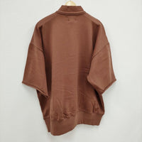 YOKE 新品未使用品 定価37400円 CUT-OFF HALF ZIP SWEAT SHIRT S/S  サイズ3 半袖スウェット トレーナー ブラウン系 メンズ ヨーク【中古】3-0503S☆