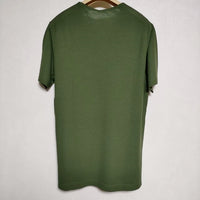 ZANONE icecotton 48 イタリア製 Vネック 半袖 Ｔシャツ カットソー グリーン メンズ ザノーネ【中古】3-0715S∞
