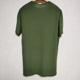 ZANONE icecotton 48 イタリア製 Vネック 半袖 Ｔシャツ カットソー グリーン メンズ ザノーネ【中古】3-0715S∞