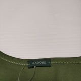 ZANONE icecotton 48 イタリア製 Vネック 半袖 Ｔシャツ カットソー グリーン メンズ ザノーネ【中古】3-0715S∞