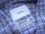 nuterm getzner チェック柄 サイズM 長袖シャツ ライトブルー グリーン メンズ ニューターム【中古】2-1024M△