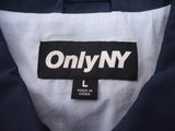 ONLY NY バックプリント NEW YORK ニューヨーク コーチ ジャケット ネイビー メンズ オンリーニューヨーク【中古】2-1016T♪