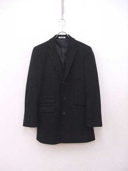 renoma HOMME カシミヤ混 picchi コート ブラック メンズ レノマ【中古】2-1202A▲
