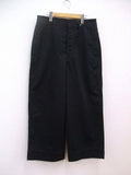 LEMAIRE 定価83600円 22SS LARGE PANTS ワイドチノパンツ シンチバックデザイン サイズ46  ブラック メンズ ルメール【中古】2-1208M☆