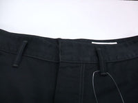 LEMAIRE 定価83600円 22SS LARGE PANTS ワイドチノパンツ シンチバックデザイン サイズ46 ブラック メンズ ルメール【中古】2-1208M☆