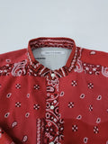 Children of the discordance 新品タグ付 VINTAGE BANDANA PATCHWORK SHIRT バンダナ 長袖シャツ レッド メンズ チルドレンオブザディスコーダンス【中古】3-0202M∞