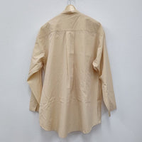 POSTELEGANT TP21A0004 Fine Cotton Broad Relax Shirt 長袖シャツ イエロー系 メンズ ポステレガント【中古】3-0223M∞