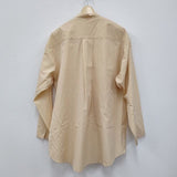 POSTELEGANT TP21A0004 Fine Cotton Broad Relax Shirt 長袖シャツ イエロー系 メンズ ポステレガント【中古】3-0223M∞