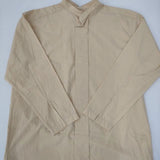 POSTELEGANT TP21A0004 Fine Cotton Broad Relax Shirt 長袖シャツ イエロー系 メンズ ポステレガント【中古】3-0223M∞