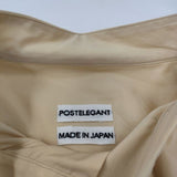 POSTELEGANT TP21A0004 Fine Cotton Broad Relax Shirt 長袖シャツ イエロー系 メンズ ポステレガント【中古】3-0223M∞