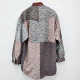 Children of the discordance 新品 EDO SILK PATCHWORK SHIRT LS 定価70400円 長袖シャツ グレー メンズ チルドレンオブザディスコーダンス【中古】3-0204M∞