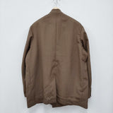 YOKE 新品タグ付 COVERED COLLARLESS JACKET  定価72600円 2 YK22SS0314J  テーラードジャケット 22SS ブラウン メンズ ヨーク【中古】3-0205M∞