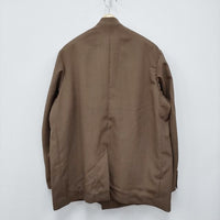 YOKE 新品タグ付 COVERED COLLARLESS JACKET  定価72600円 2 YK22SS0314J  テーラードジャケット 22SS ブラウン メンズ ヨーク【中古】3-0205M∞