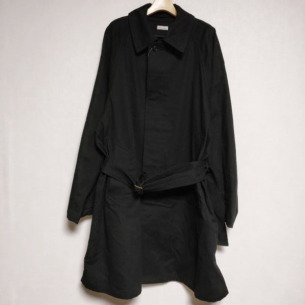 Steven Alan 定価44000円 BSH TWILL BALMACAAN COAT-BOLD ステンカラーコート ブラック メンズ スティーブンアラン【中古】3-0928T∞
