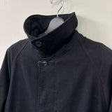Steven Alan 定価44000円 BSH TWILL BALMACAAN COAT-BOLD ステンカラーコート ブラック メンズ スティーブンアラン【中古】3-0928T∞