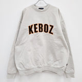 keboz PILE LOGO SWEAT 213-1253 パイルロゴスウェット トレーナー サイズM スウェット ベージュ メンズ ケボズ【中古】3-0331M♪
