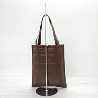 YOKE 22AW 新品 QUILTED LEATHER TOTE BAG 定価31900円 レザートートバッグ シープスキン トートバッグ ブラウン メンズ ヨーク【中古】3-0523G◎