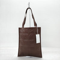 YOKE 22AW 新品 QUILTED LEATHER TOTE BAG 定価31900円 レザートートバッグ シープスキン トートバッグ ブラウン メンズ ヨーク【中古】3-0523G◎